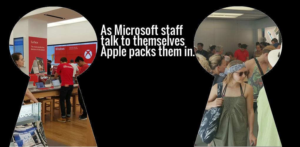 Consumers Give New Microsoft Store A Miss But They Are Flocking To Apple