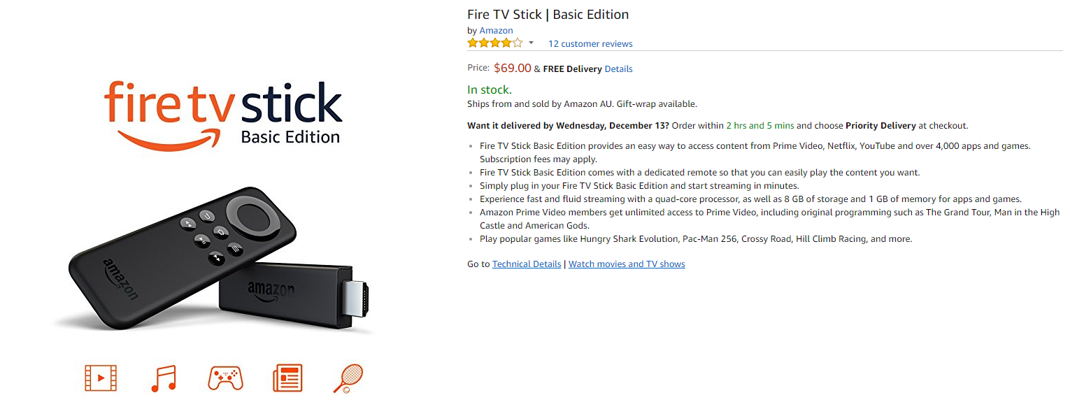 Fire Stick TV Amazon Releases ‘Fire TV Stick’ In Australia