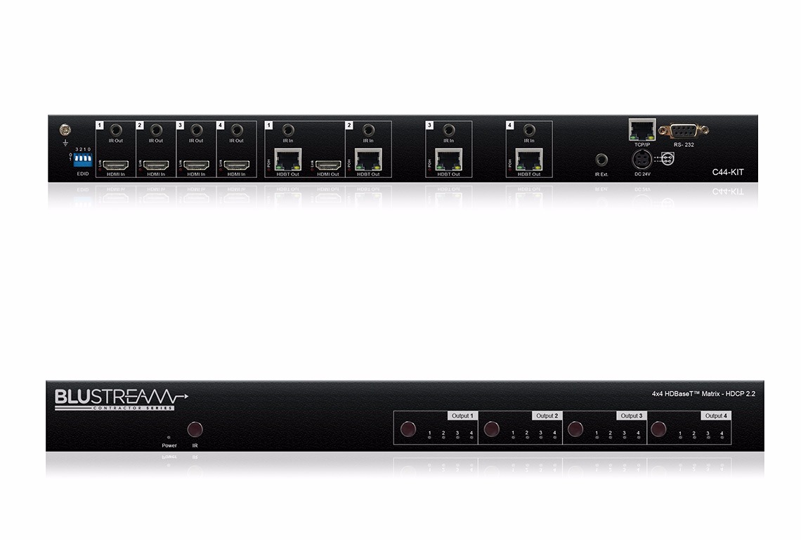 Bluestream Launches Contractor 4×4 HDBaseT Matrix Kit