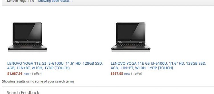 lenovo comparison 750x330 Aussie Retailers Offer Unique PC Products Compared To Amazon