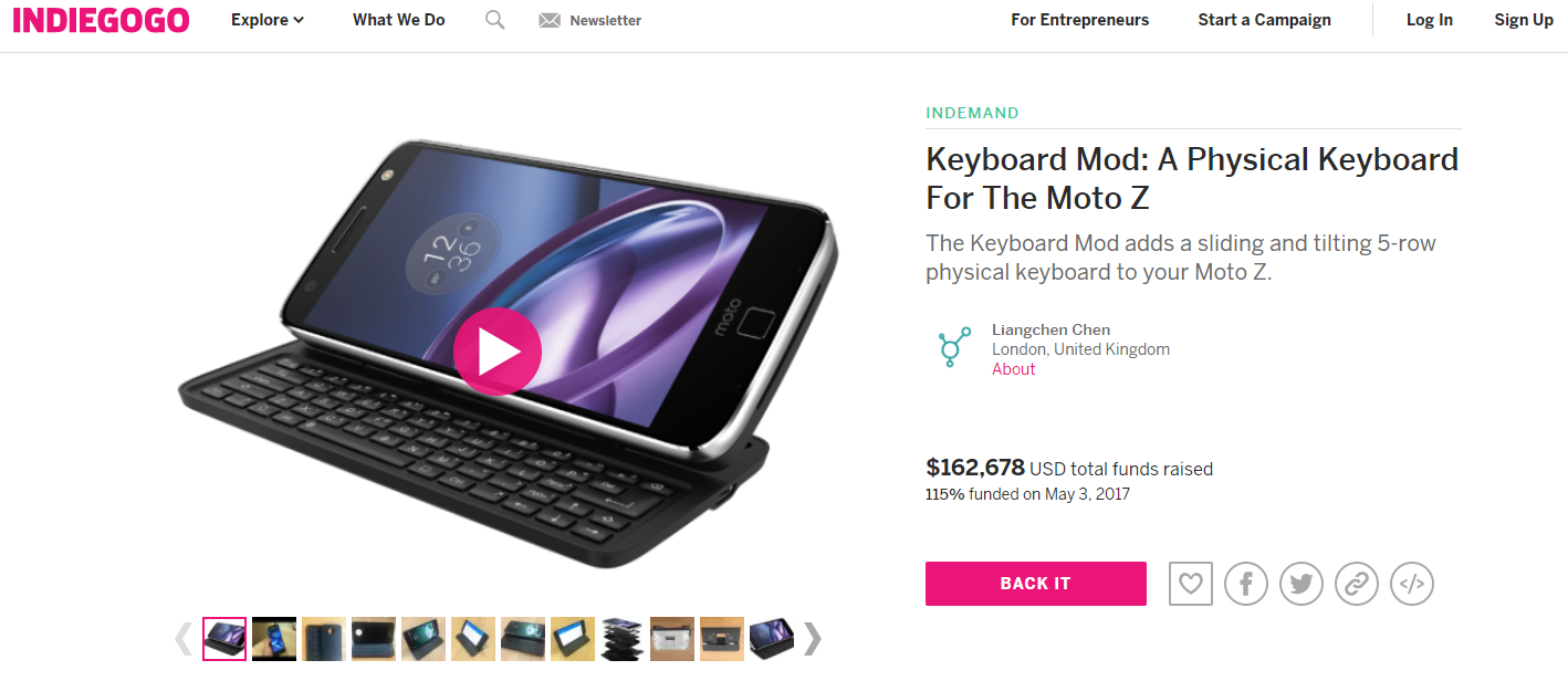 indego moto keyboard mod CES 2018: Motorola Takes On Blackberry With New Keyboard Mod