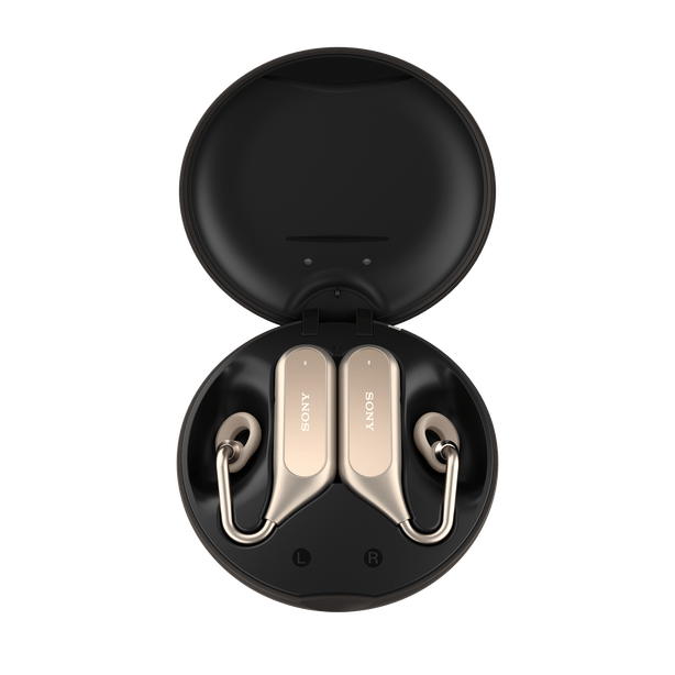 10 Xperia Ear Duo Gold Charge Case Sony Unveils New Smart Earbuds With Siri & Google Assistant
