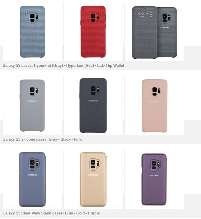 Samsung Galaxy S9 Cases Official Samsung Galaxy S9 Cases Leak