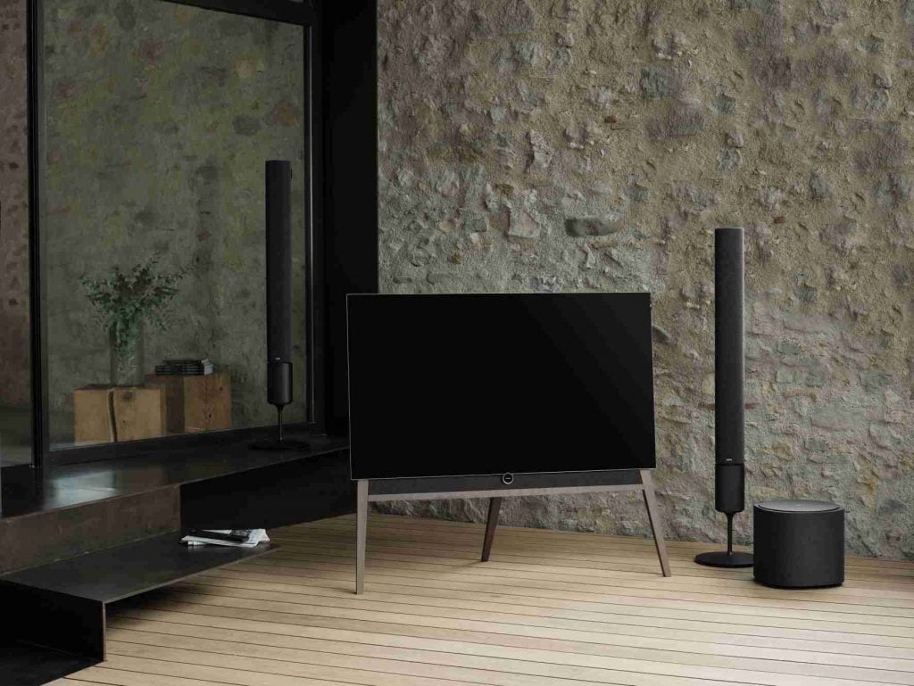 Loewe Wins Gold iF Design Award For Klang M1 Loewe Bild 5.55 oled Floor silver oak system PR1 129 cmyk 1024x769 Loewe Wins Gold iF Design Award For Klang M1