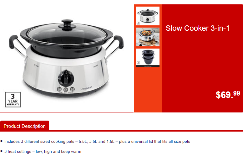ALDI 3 IN1 Slow cooker Aldi Unveils Dual Plate Rotisserie Oven For $79.99