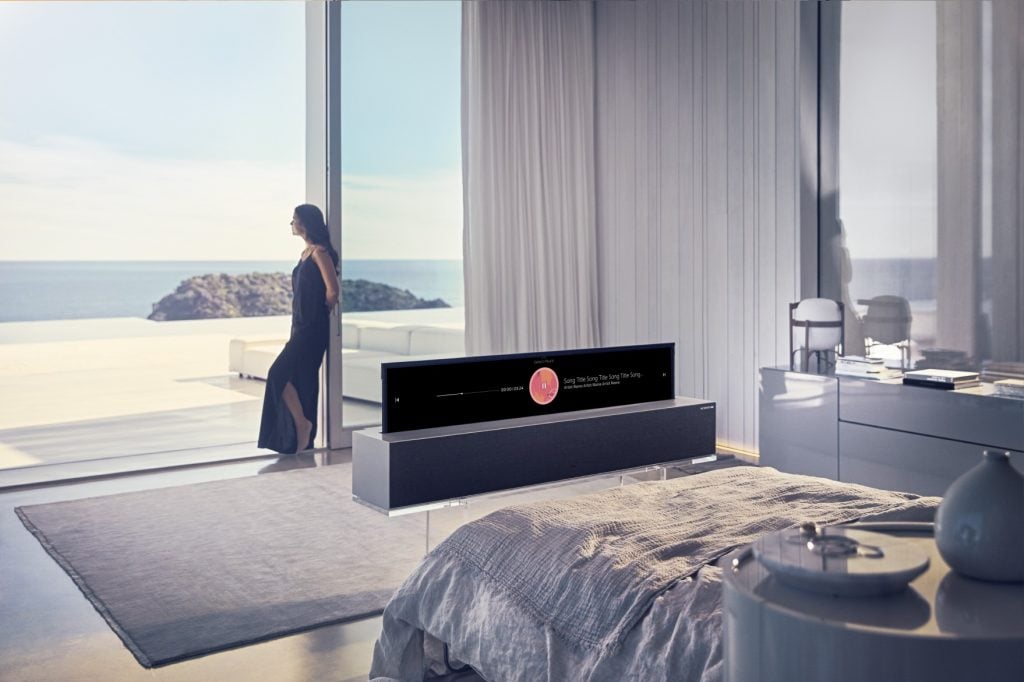 LG OLED TV R Line 02 LG Throws Down TV Gauntlet With Rollable 65″ OLED TV