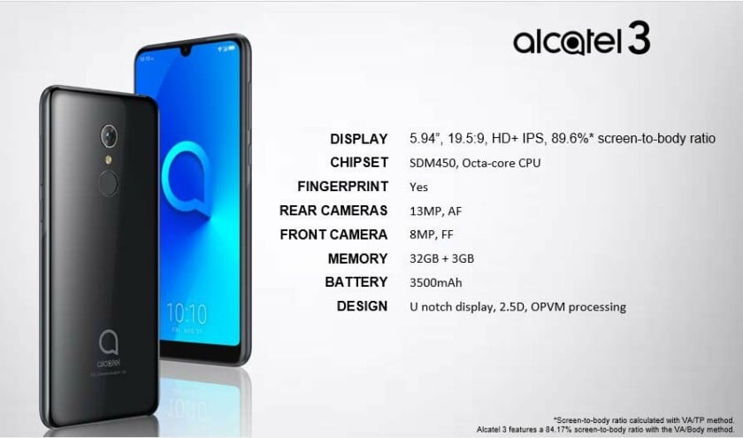 Alcatel 3 Leaked Specs 840x495 Alcatel Australia’s #3 Phone Brand Just Got A Big Upgrade