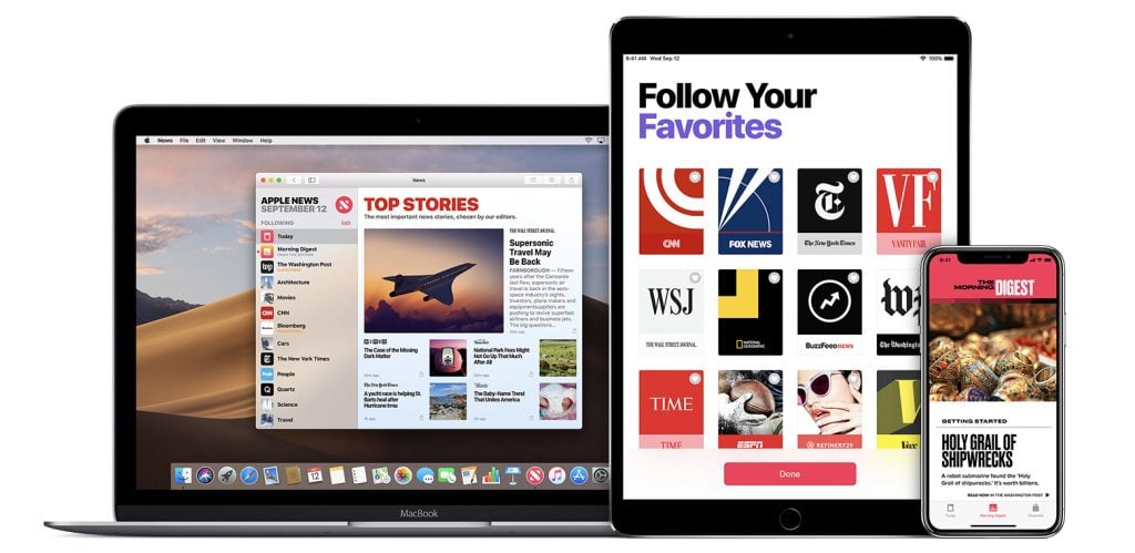 macbook ipad pro iphone x apple news app hero 1024x499 Apple Subs Service Delay Tipped