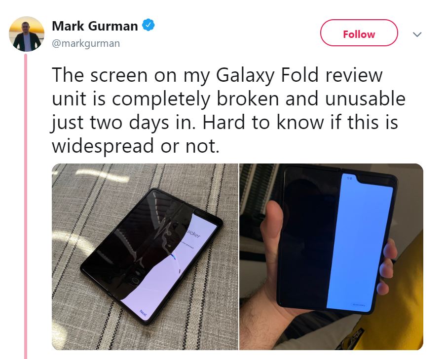Broke Fold BREAKING NEWS: OZ Samsung Galaxy Fold Event Canned, No New Date Set