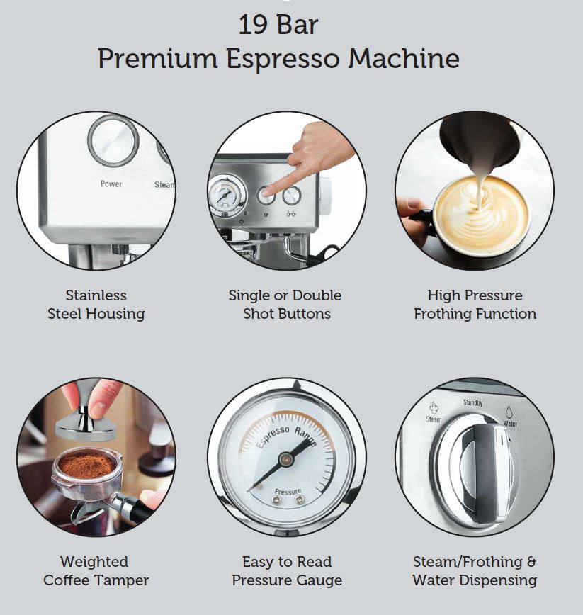 Coffee Machine Features $299 Aldi Espresso Coffee Machine A Real Threat To More Expensive Breville & Delonghi Machines