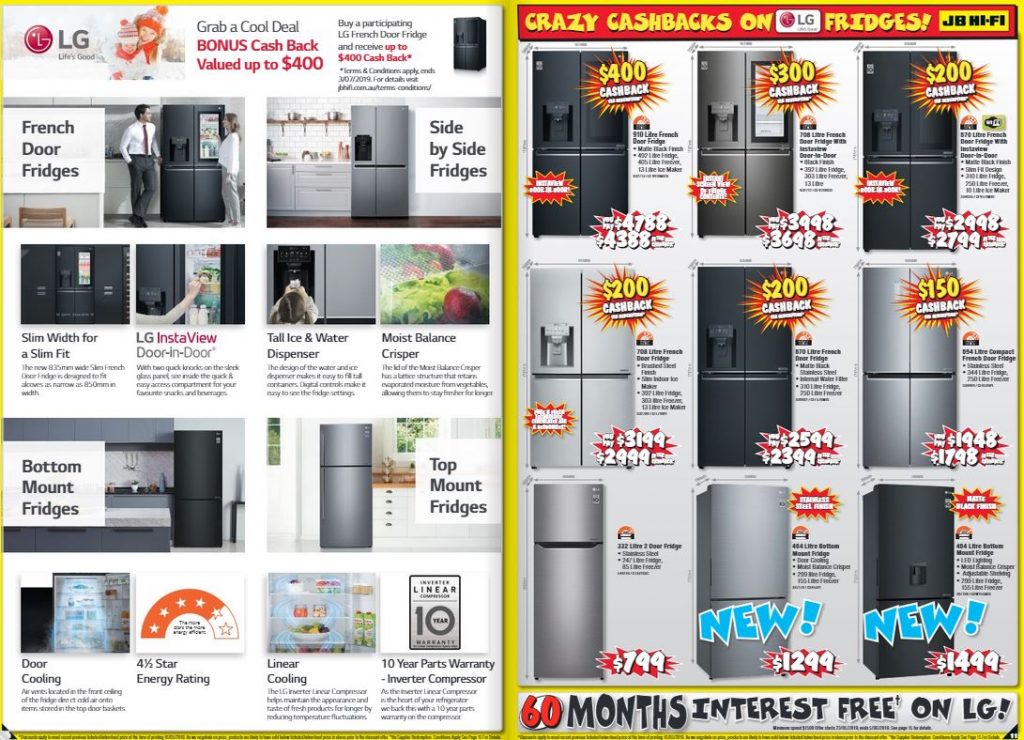 fridges jb hi fi JB Hi Fi Discounts LG TVs, Refrigerators & $499 V30 Smartphone