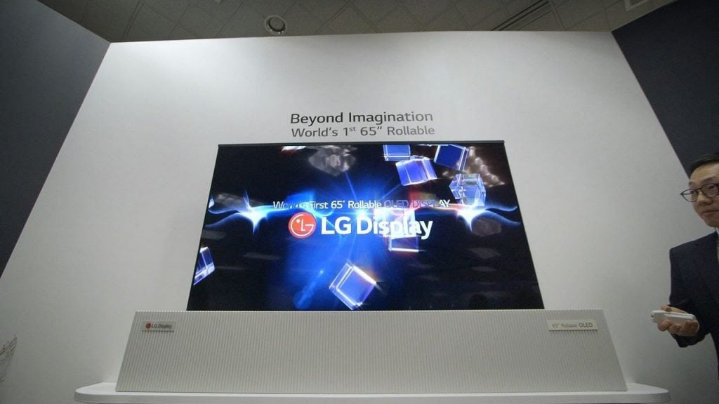 LG rollable TV 1024x576 LG To Release Rollable OLED TV 2020