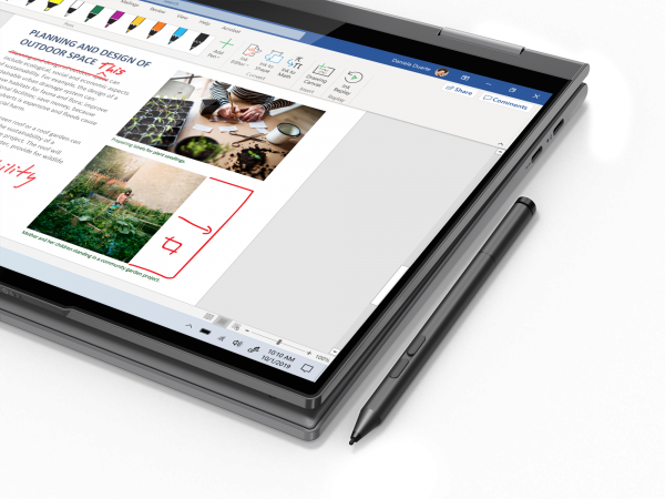 06 Yoga 5G 14Inch Closeup Tablet WIth Pen 1 600x450 CES 2020: Lenovo Nabs World First 5G PC