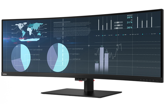 lenovo thinkvision 43 678 678x452 Curved Monitors Poised For Significant Growth 2021