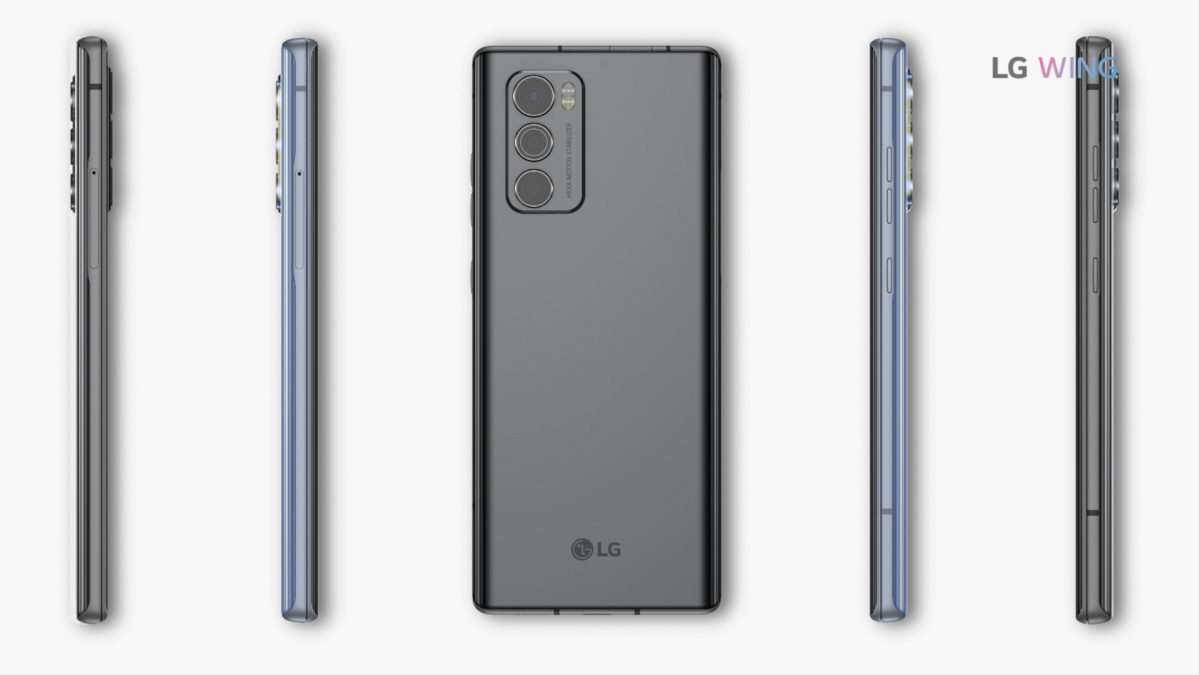 LG WING Side View LG To Launch Duel Screen Wing Smartphone With Built In Gimbal