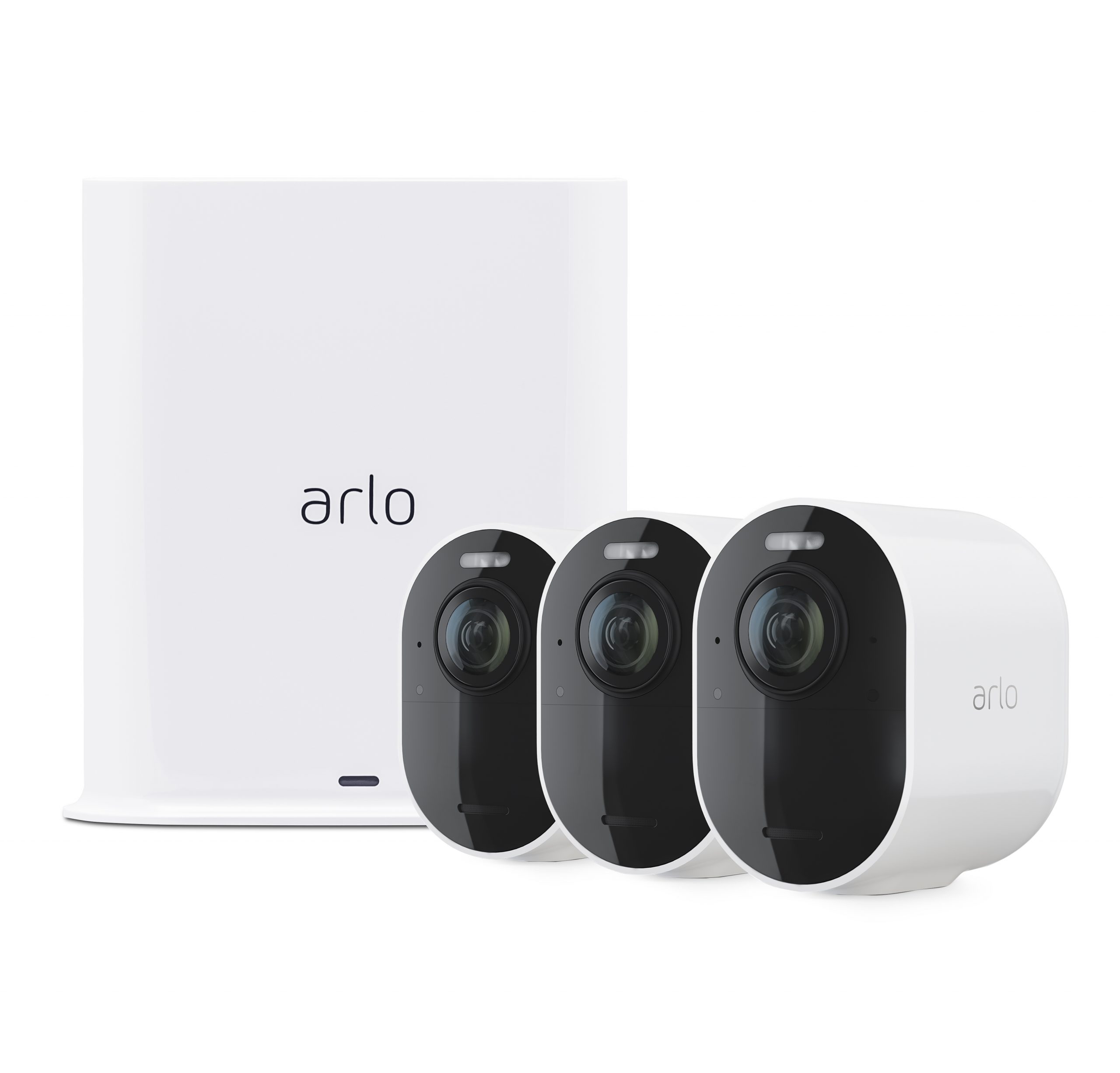 Arlo Ultra 2 3 cam with VMB4540 Smart Hub Front RGB scaled Arlo Launches New 4K Ultra 2 Wire Free Spotlight Camera