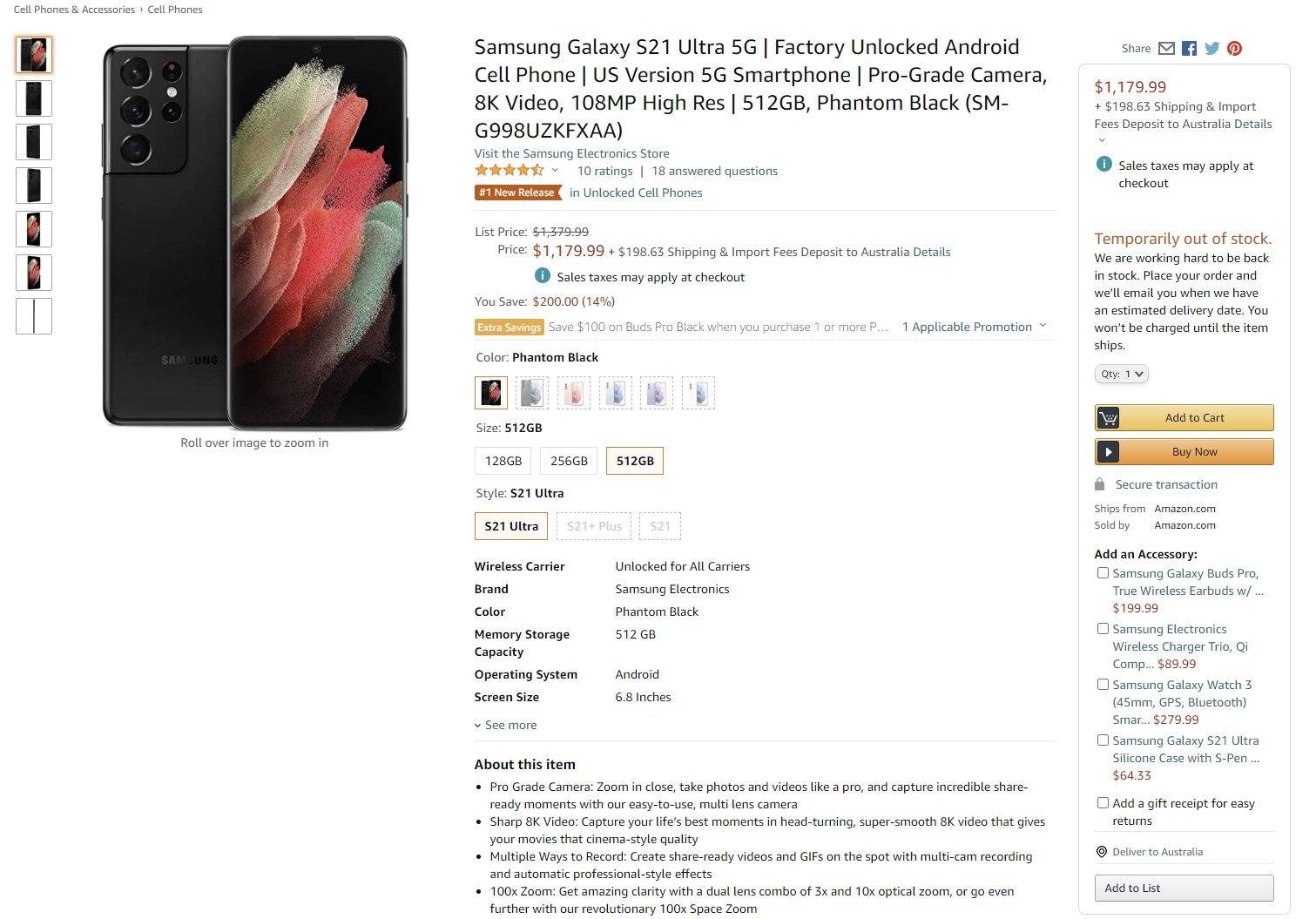 Amazon 512GB S21  Why Are Aussies Not Getting Americas Big Samsung Galaxy S21 Discounts?