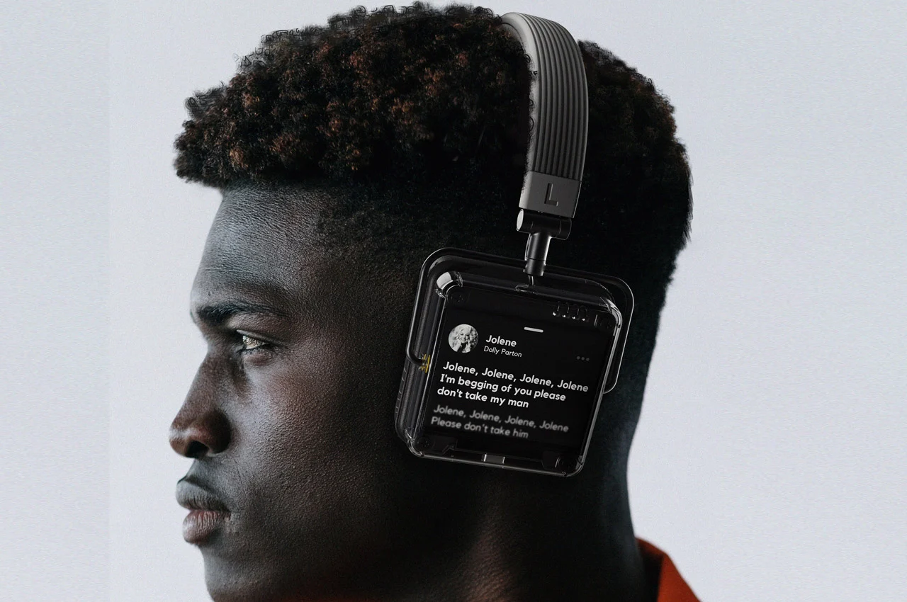 %name New Retro Inspired Modern Headphones With A Display On The Outside