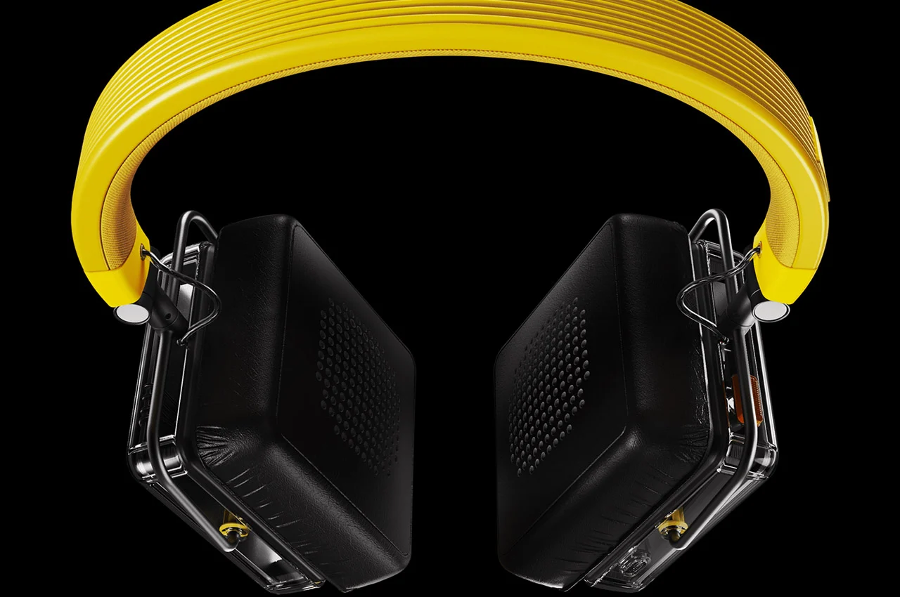 %name New Retro Inspired Modern Headphones With A Display On The Outside