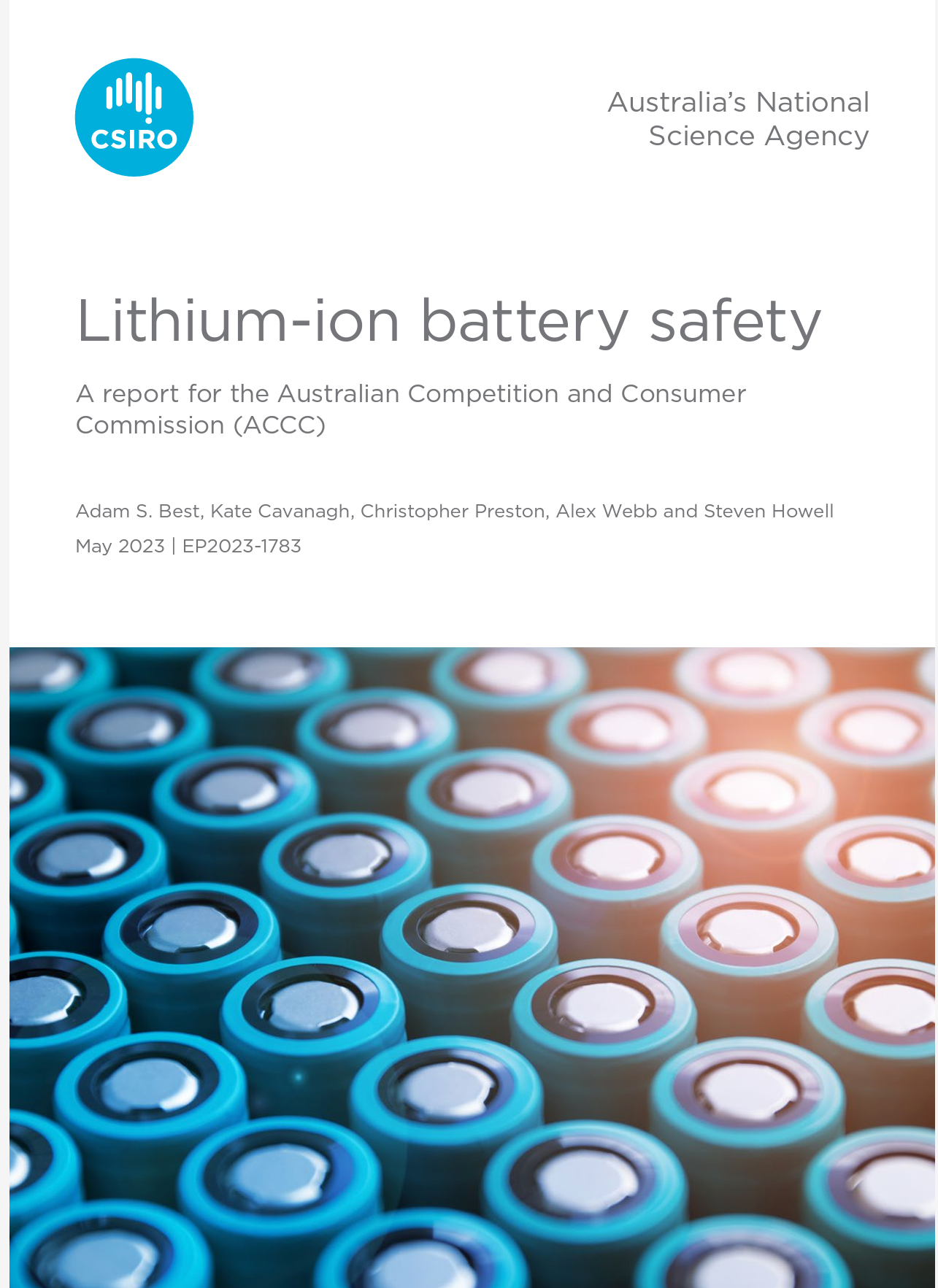 Report ACCC Releases Lithium ion Battery Warning After Deadly Fires
