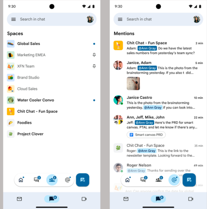 %name Google Redesigns Its Chat App