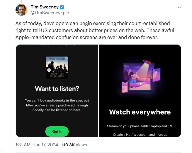 Tim Sweeney, CEO Epic Games.