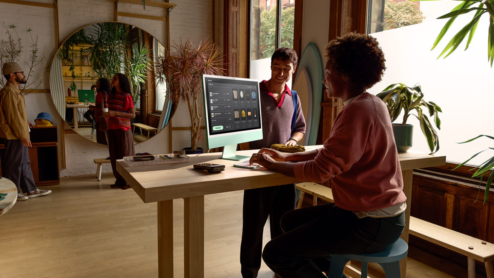 New iMac M4 With AI On Sale Today Apple iMac M4 Lifestyle New iMac M4 With AI On Sale Today