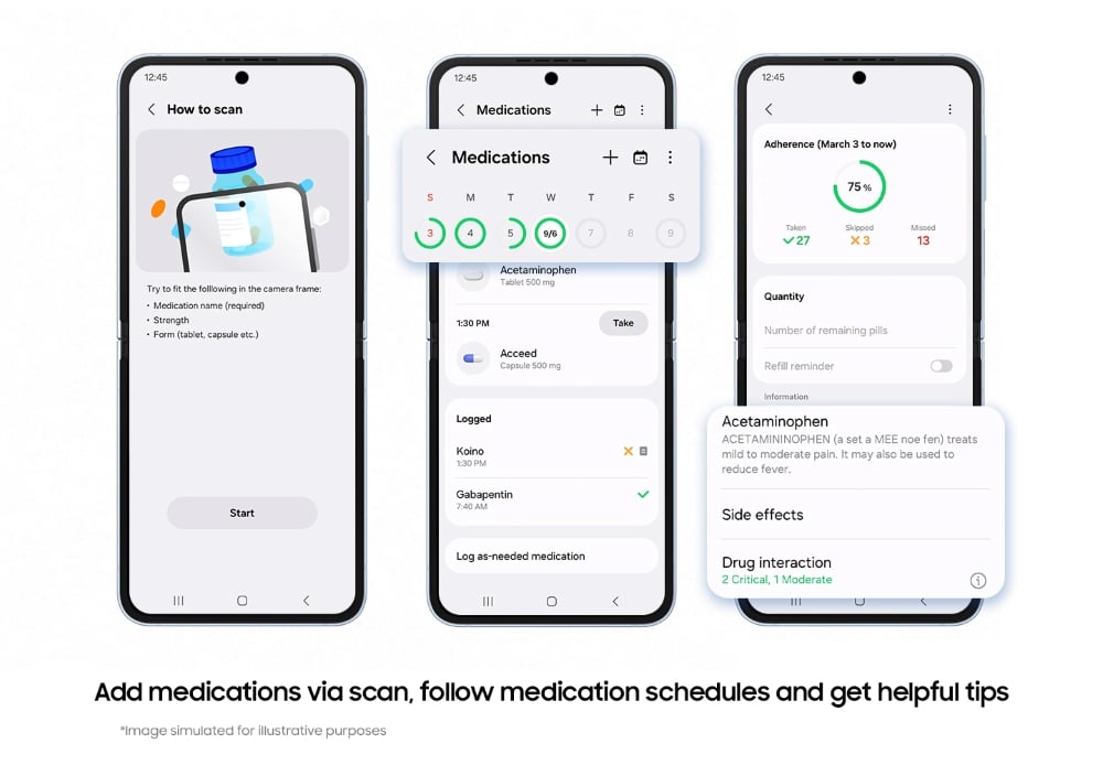 Samsung Mobile Samsung Health App Update Health Records Medications Tracking Barcode Scanning main2 Samsung Health App Gets Major Upgrade