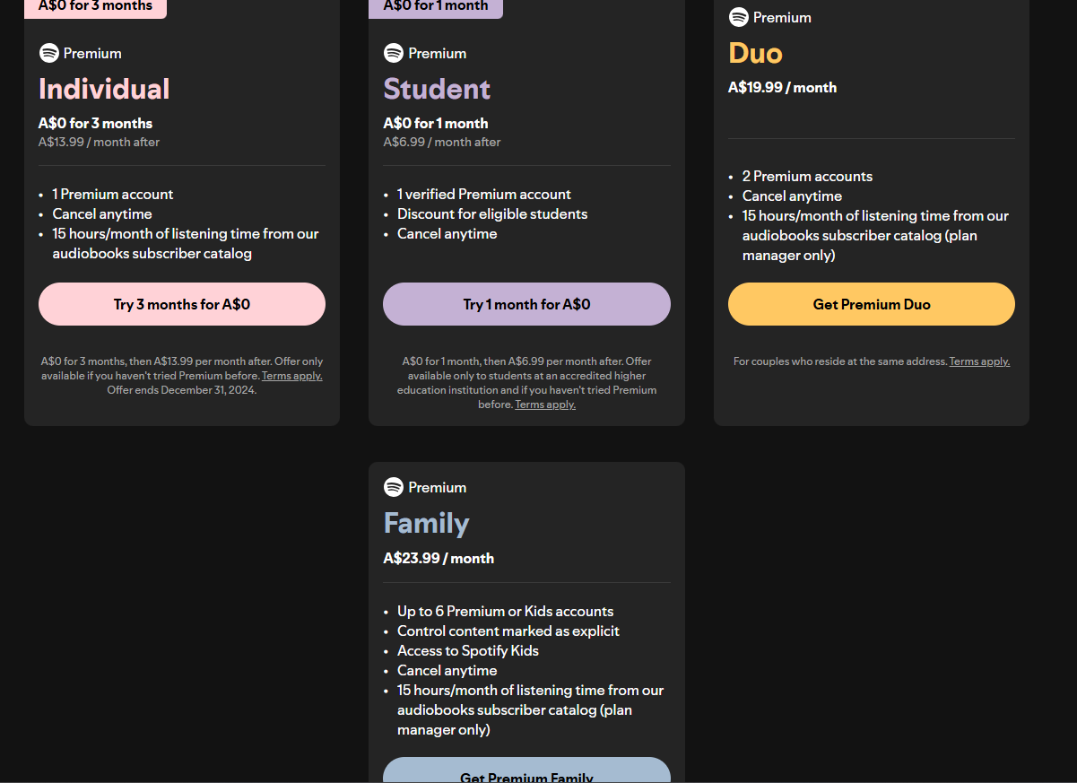 Spotify Australia Bundling Plans