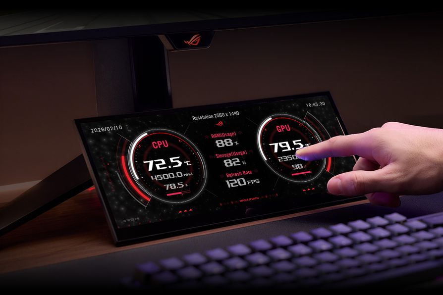 Asus Targets Multi-Screen Gaming Setups With New Mini Touchscreen Display