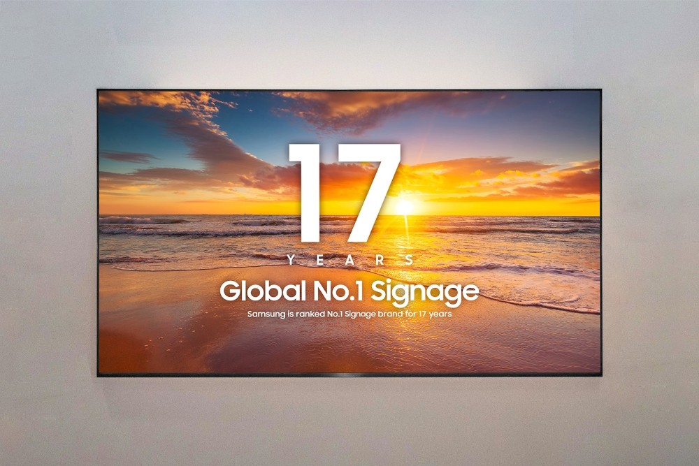Samsung Holds Global Commercial Display Crown for 17th Year as AI Signage Push Accelerates